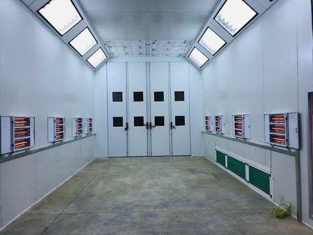 Spray Booth with Infrared Heated System